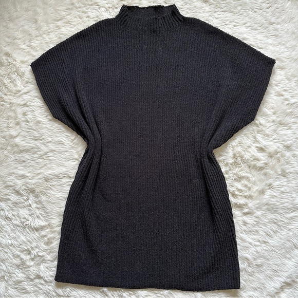 Free People FP Beach Dress Mango Sweater Mini Oversized Ribbed Knit Black M - Picture 4 of 13